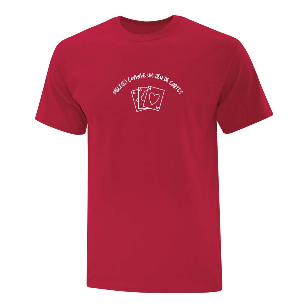 Embroidered "Mixed Like a Deck of Cards" T-shirt