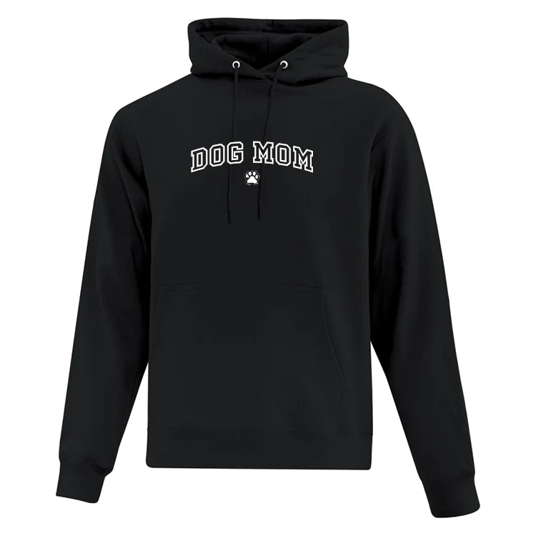 hoodie noir brodé dog mom en blanc