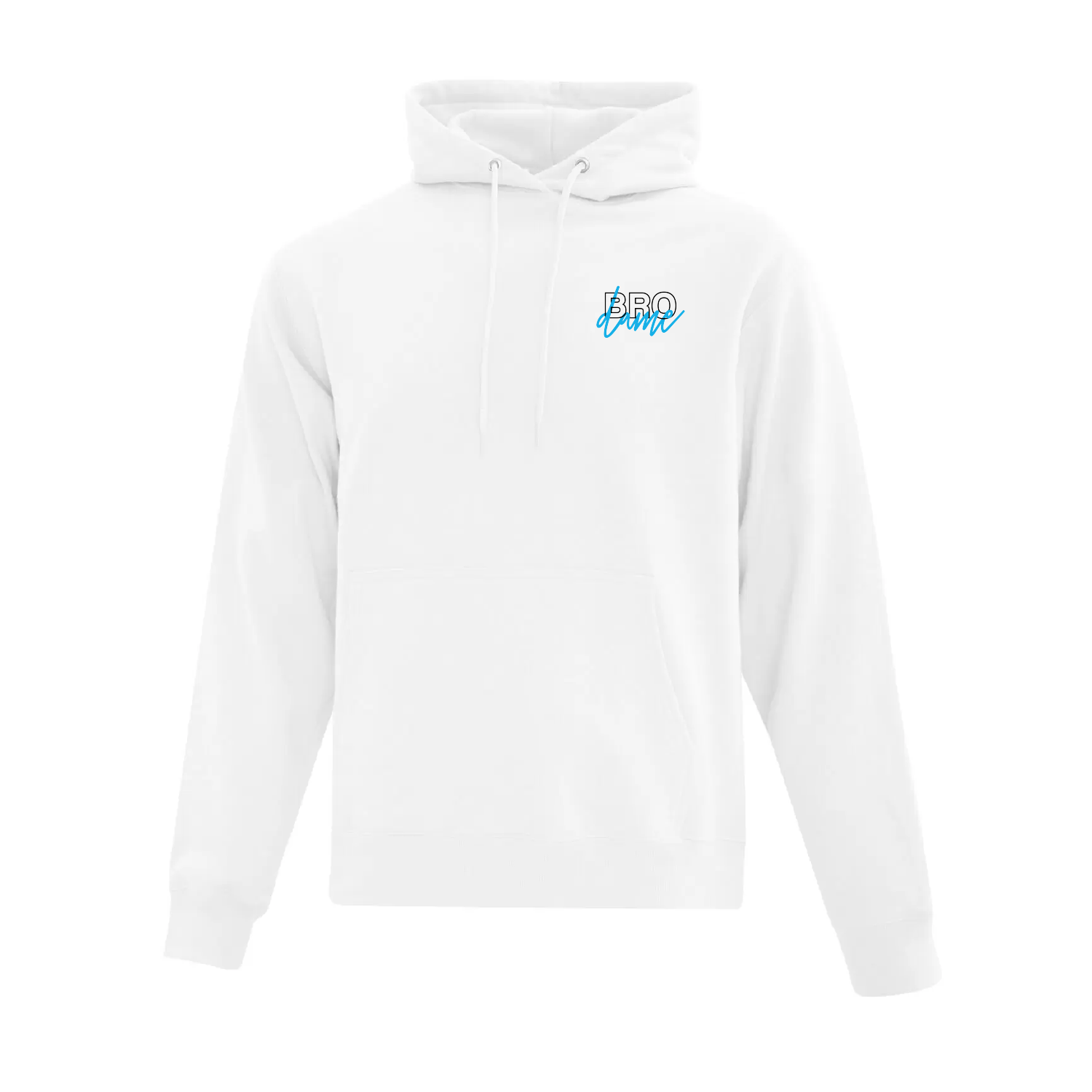 "Brodame" cursive embroidered hoodie