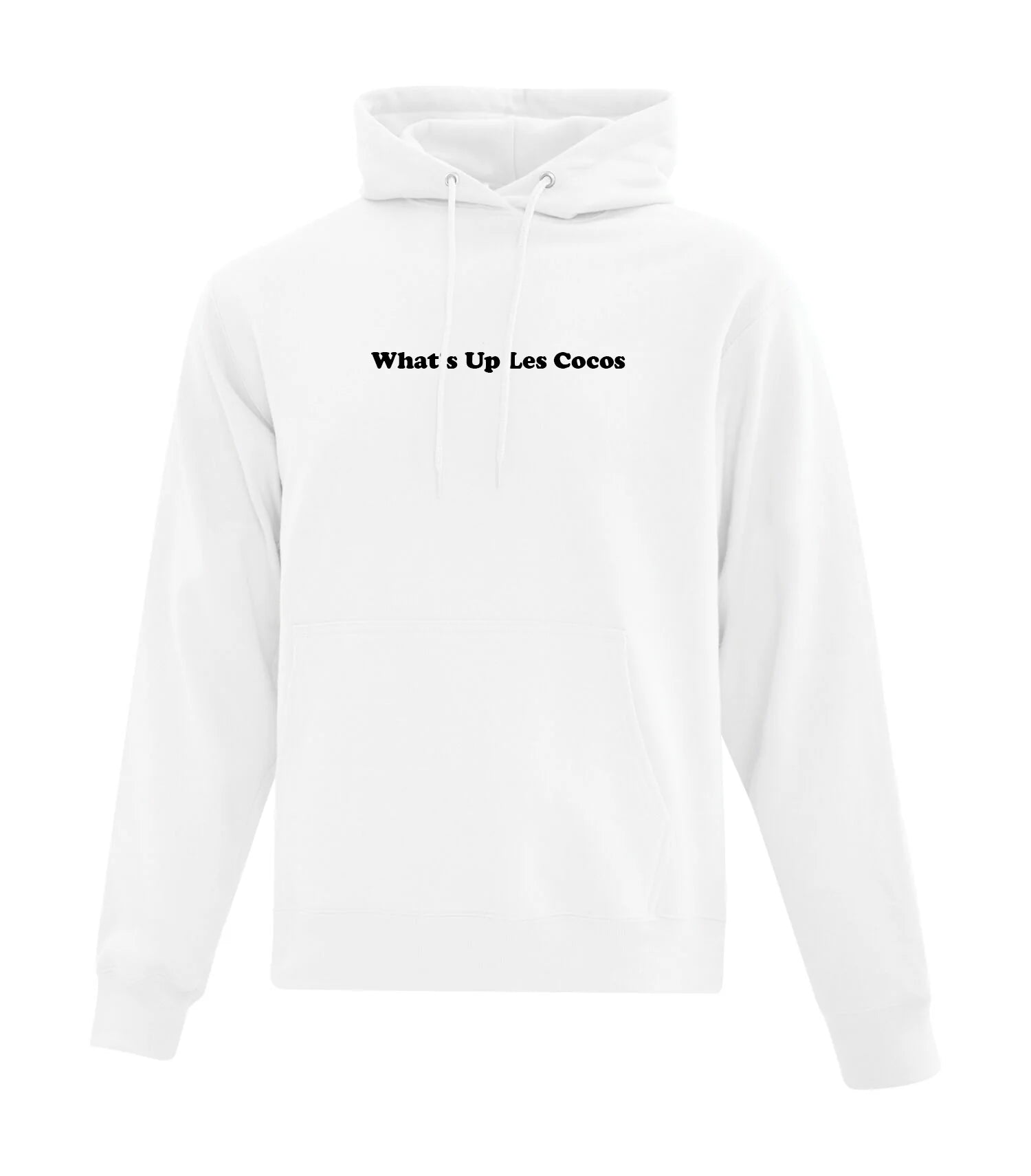 Hoodie blanc Hoodies Writing What's Up Les Cocos enrick basaneze