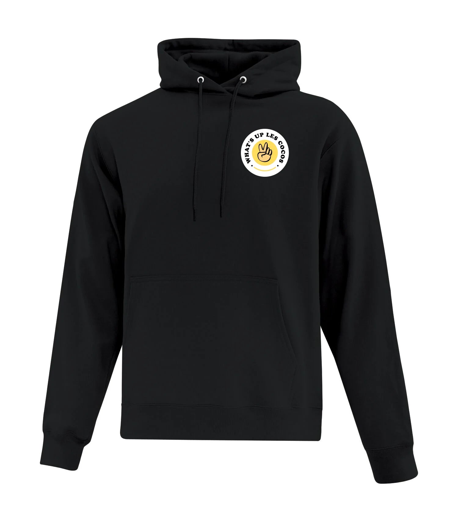 hoodie noir what's up les cocos brodé enrick basaneze