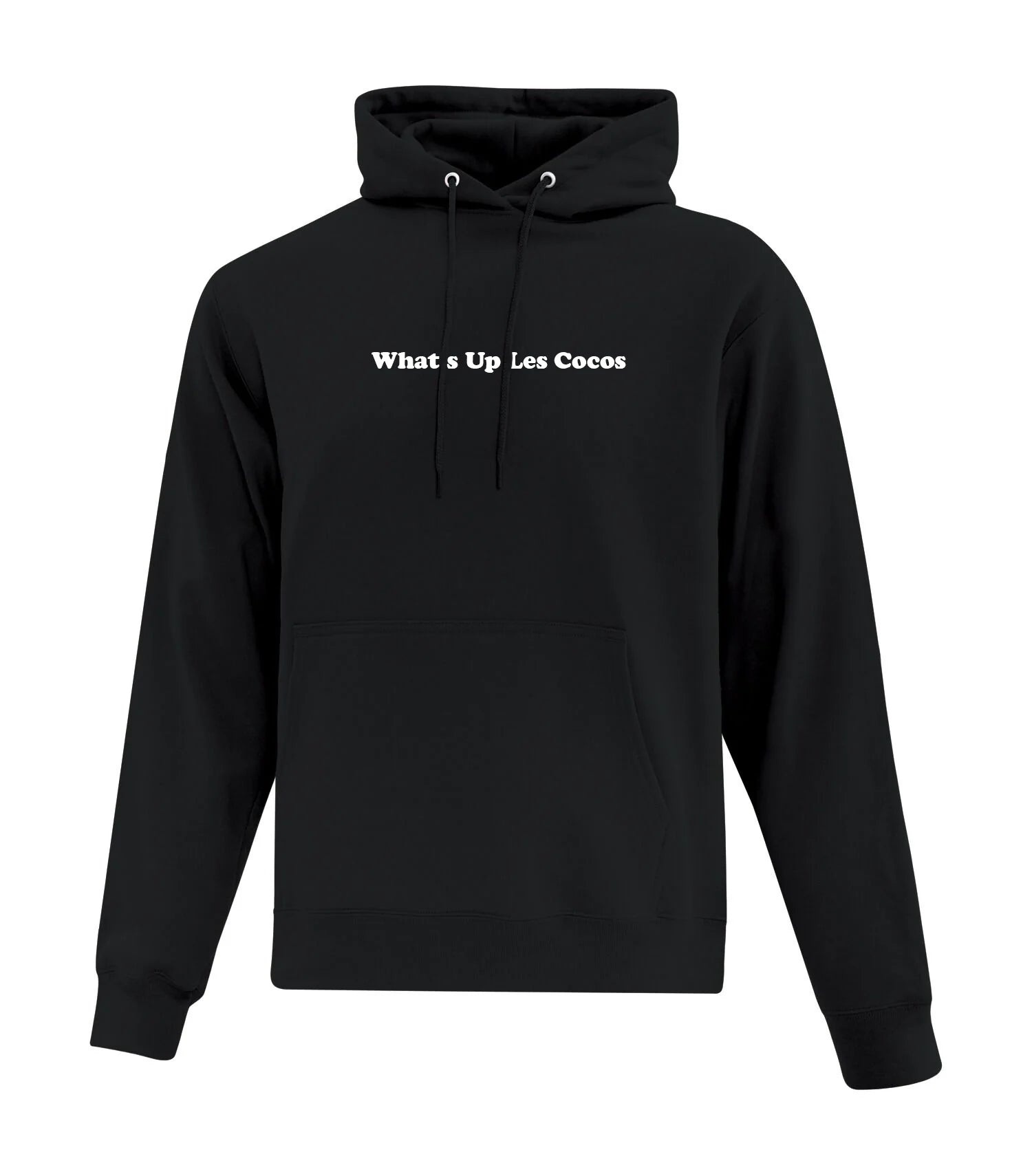 Hoodie noir Writing What's Up Les Cocos enrick basaneze