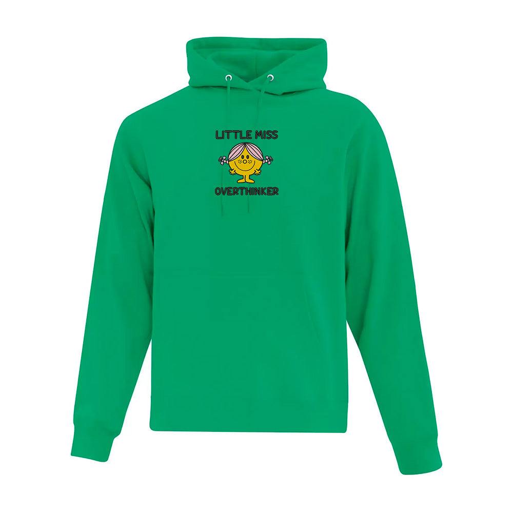 hoodie vert kelly little miss overthinker brodé