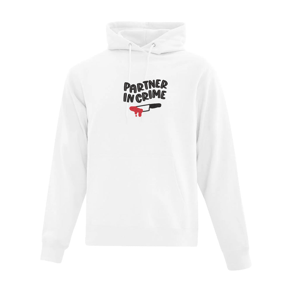 hoodie partner in crime blanc ensemble assorti duo