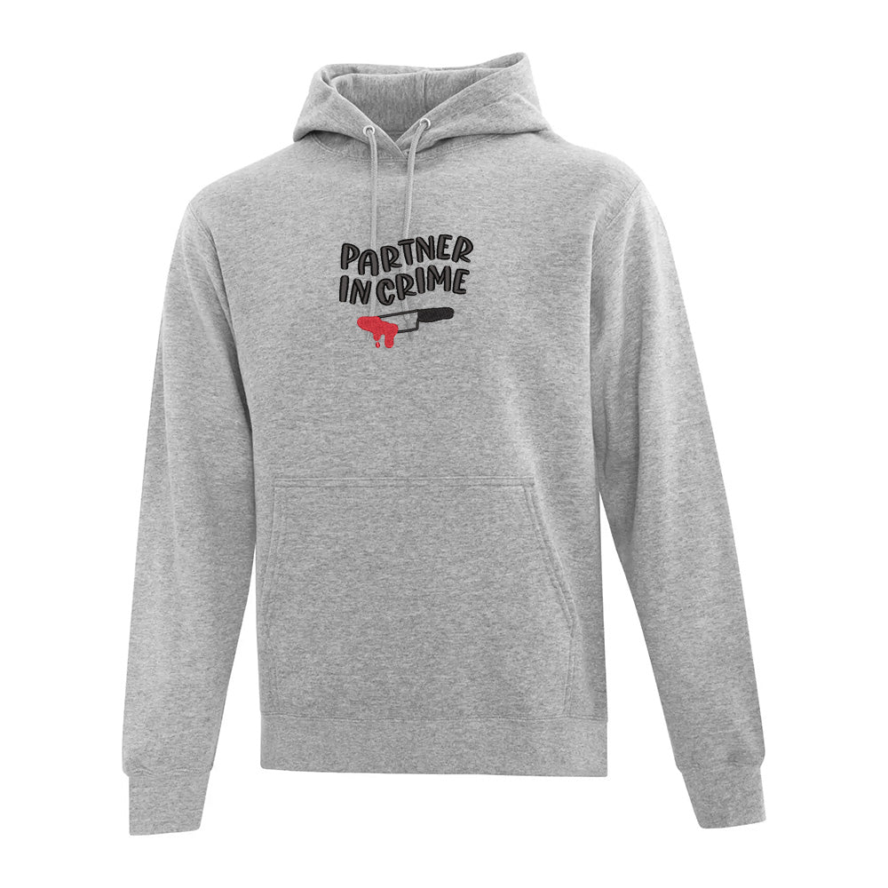 hoodie partner in crime gris pâle ensemble assorti duo