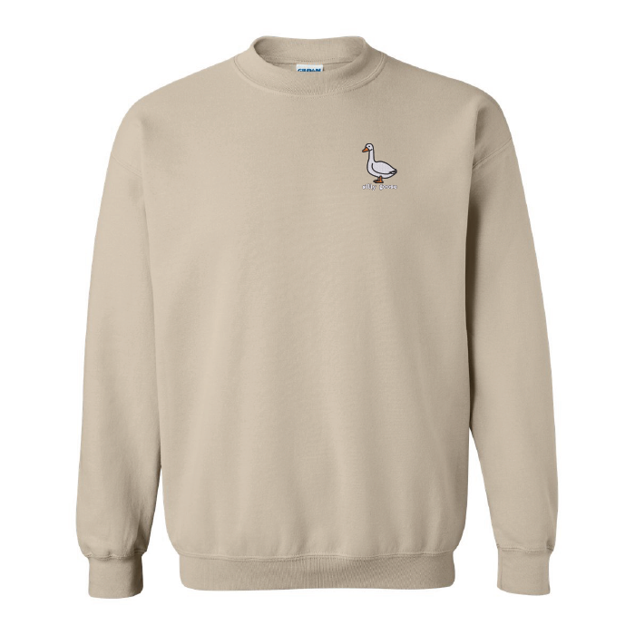crewneck beige silly goose brodé au coeur
