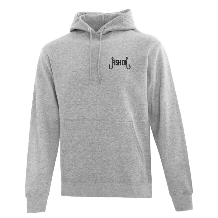 hoodie gris pâle fish on pêche poisson