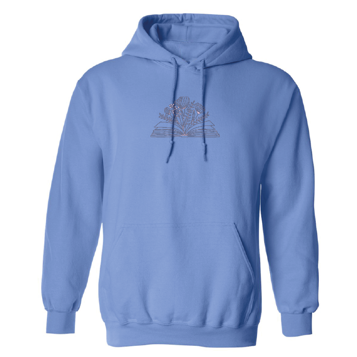 Embroidered "Blooming Book" Hoodie