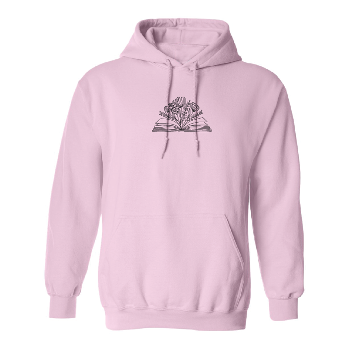 Embroidered "Blooming Book" Hoodie