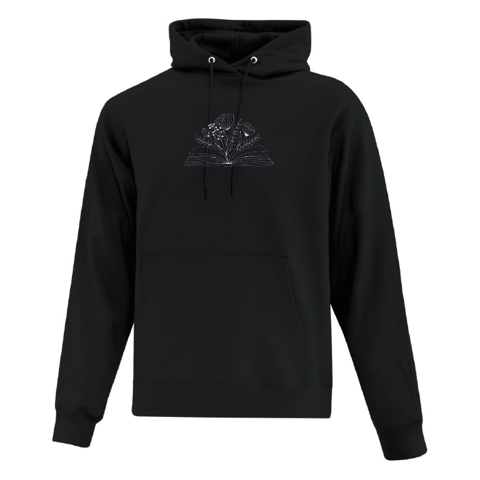 Embroidered "Blooming Book" Hoodie