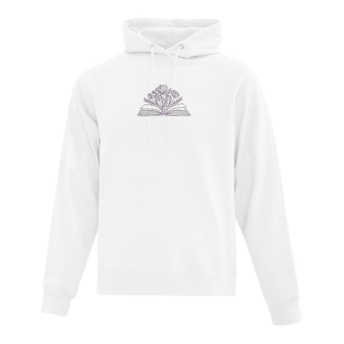 Embroidered "Blooming Book" Hoodie