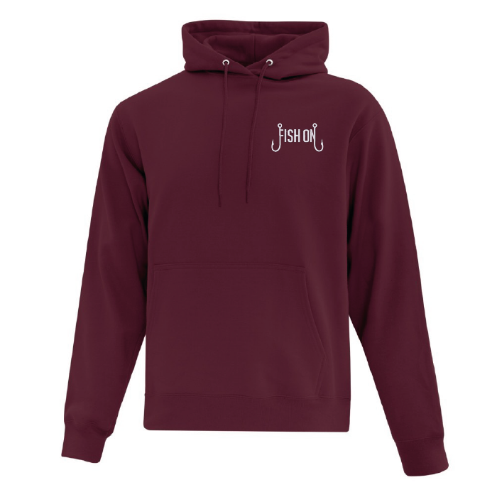 hoodie bourgogne fish on pêche poisson