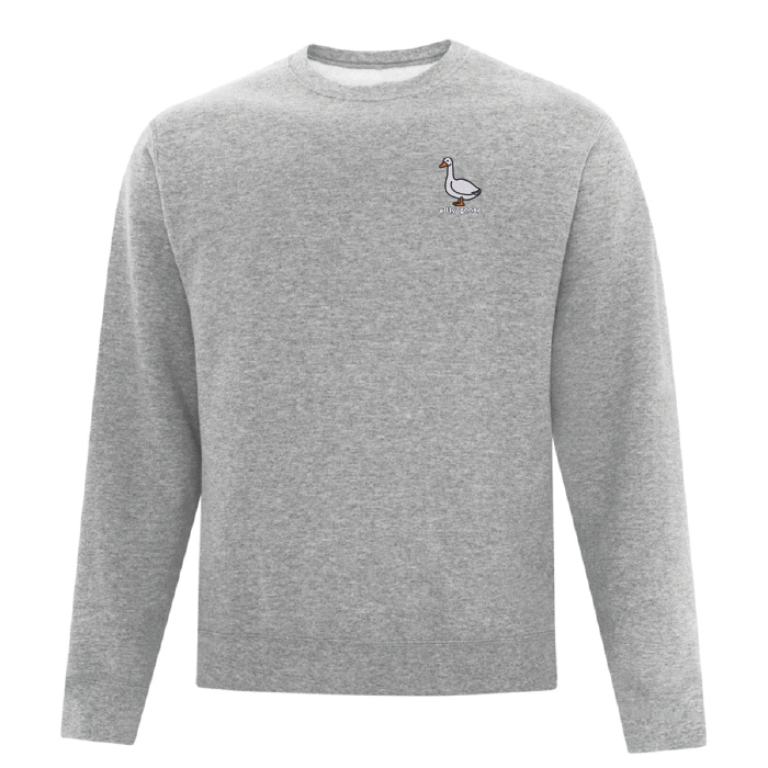 crewneck gris pâle silly goose brodé au coeur