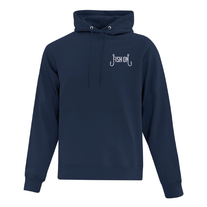 hoodie bleu marin fish on pêche poisson