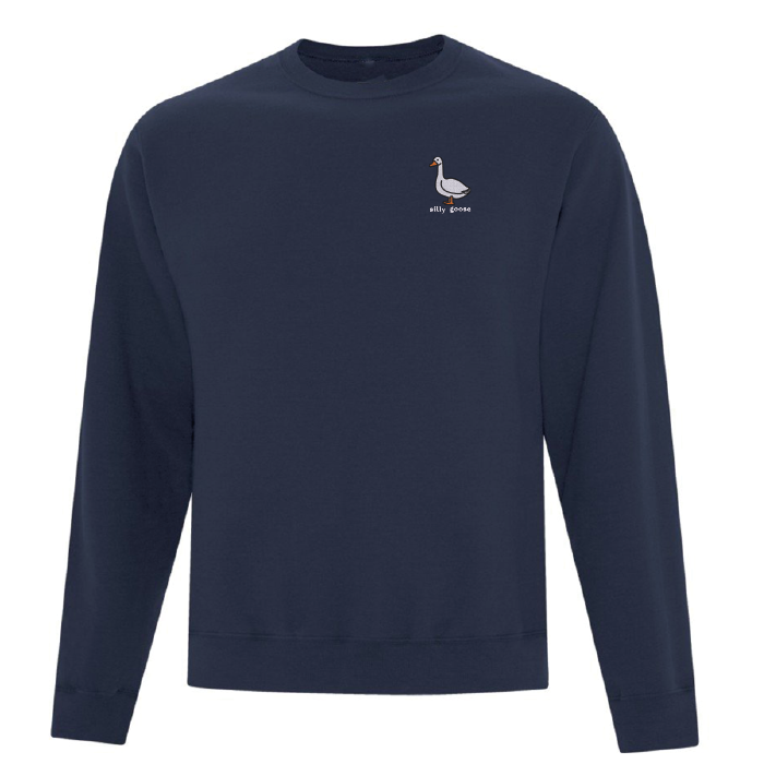 crewneck bleu marin silly goose brodé au coeur
