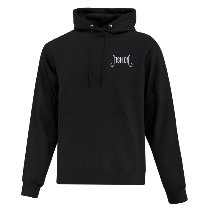 hoodie noir fish on pêche poisson