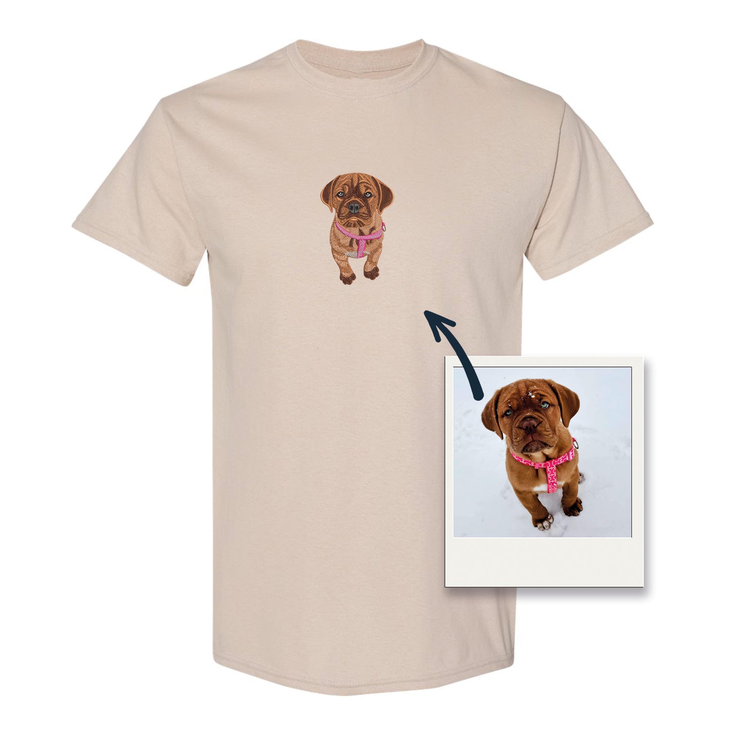 T-shirt personnalisé Animal Réaliste brodé