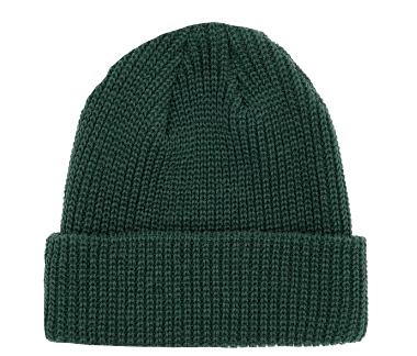 beanie de couleur vert forêt