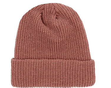 beanie de couleur vieux rose