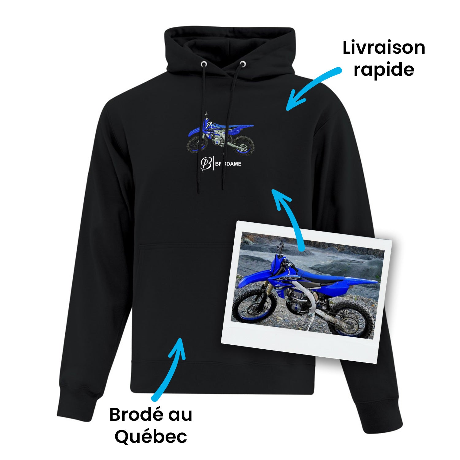 Vêtements personnalisés auto réaliste brodé