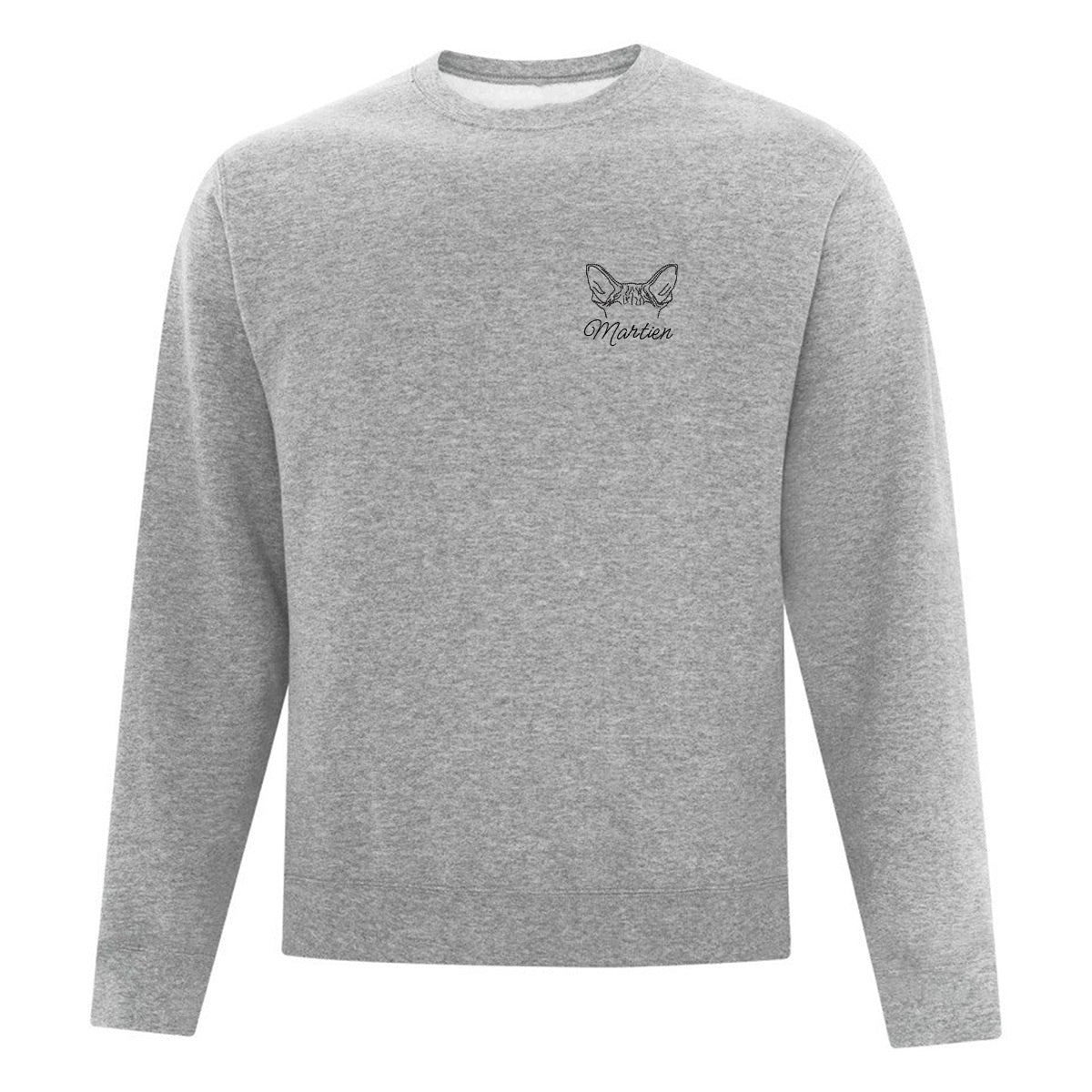 Crewneck personnalisé Oreilles de chat brodé