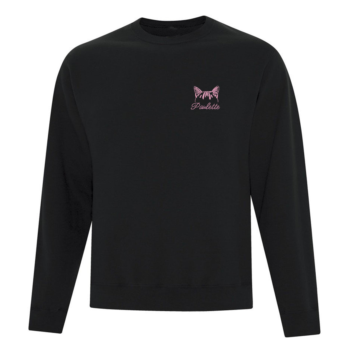 Crewneck personnalisé Oreilles de chat brodé