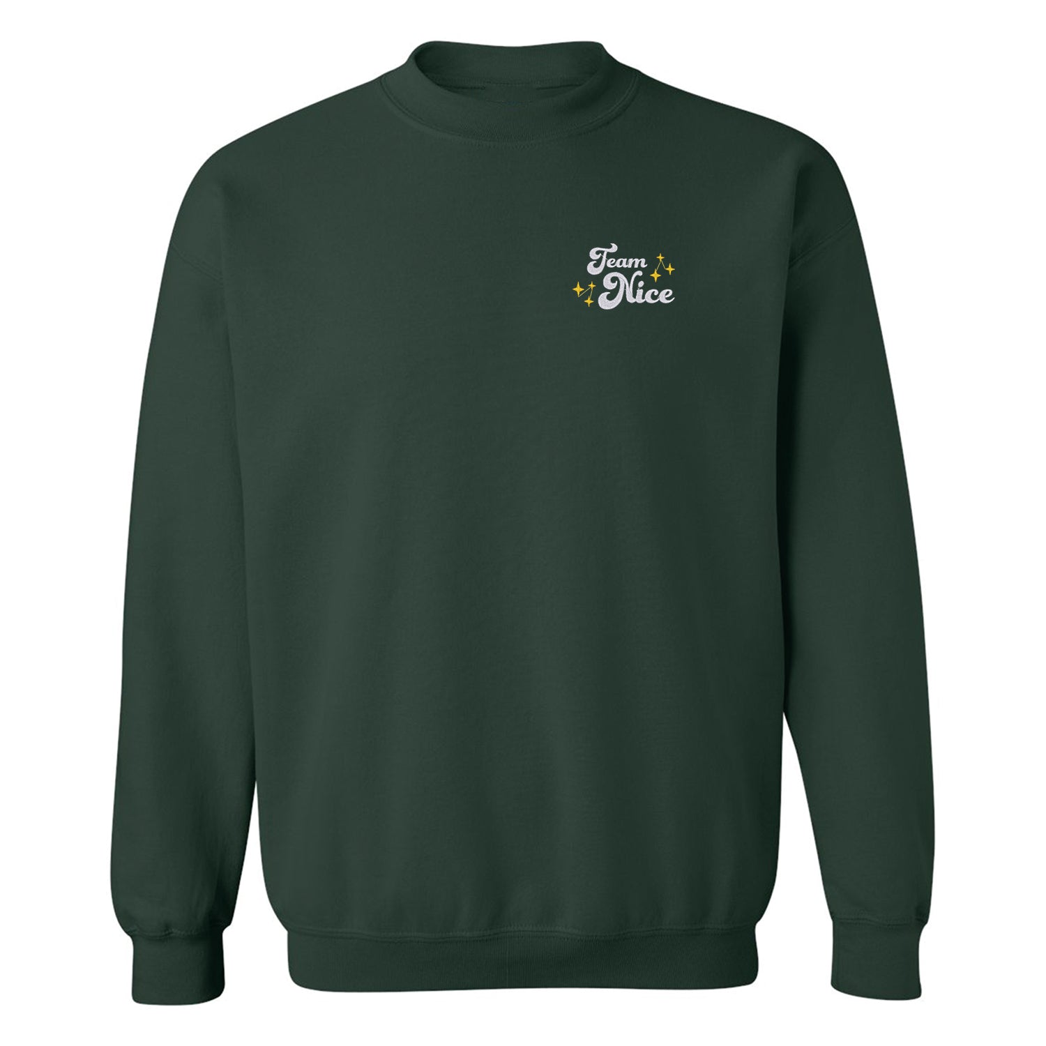 Embroidered Team Nice Crewneck Softness and Christmas Style Brodame