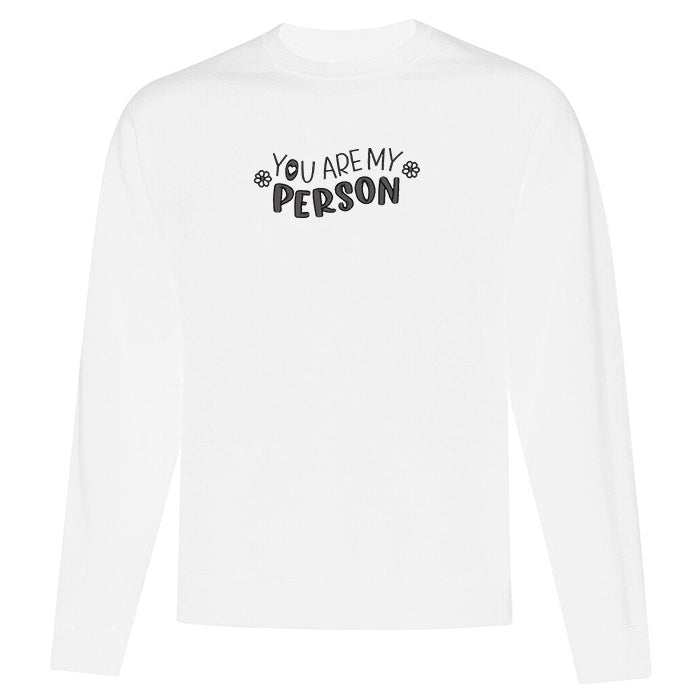 crewneck blanc brodé you are my perso ensemble assorti grey's anatomy inspiration