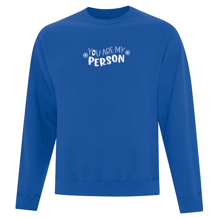 crewneck bleu royal brodé you are my perso ensemble assorti grey's anatomy inspiration