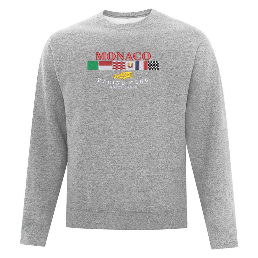 crewneck gris pĂąle monaco course formule 1