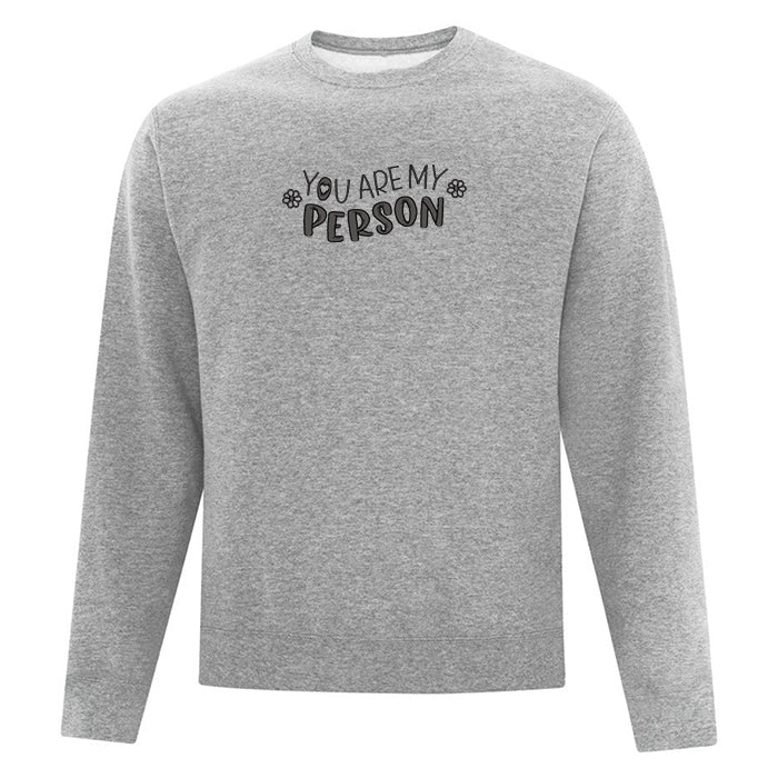 crewneck gris pale brodé you are my perso ensemble assorti grey's anatomy inspiration
