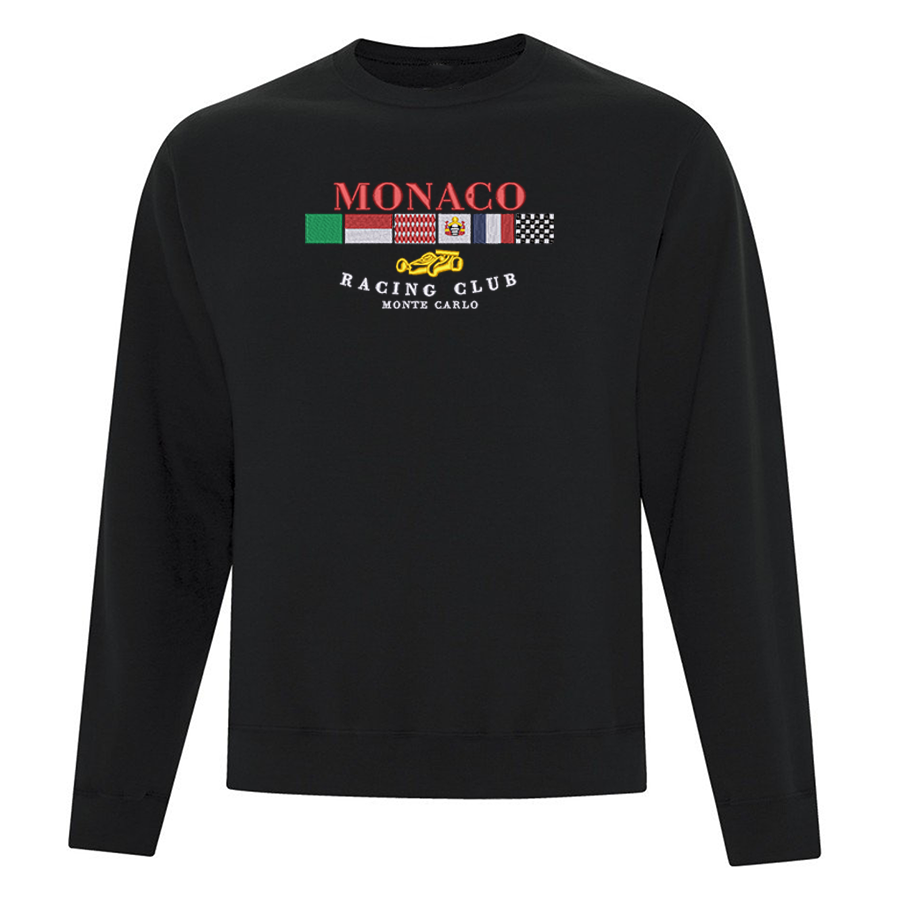 crewneck noir monaco course formule 1
