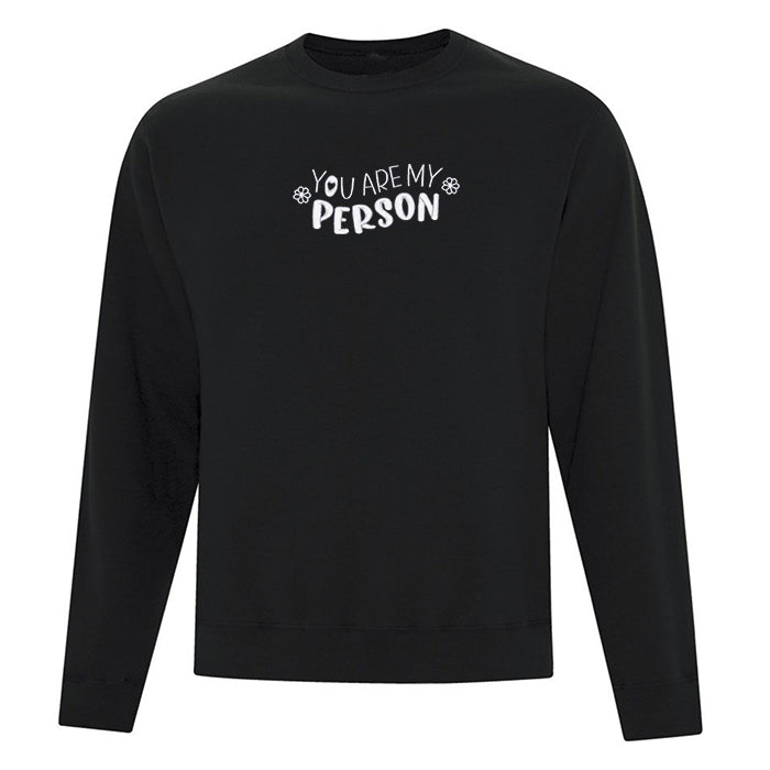 crewneck noir brodé you are my perso ensemble assorti grey's anatomy inspiration