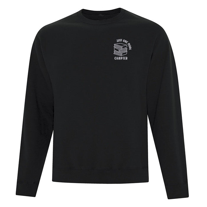 crewneck noir one more chapter avec livres brodés