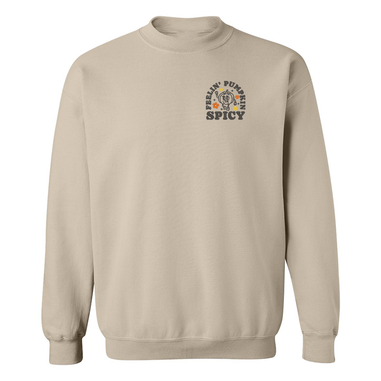 crewneck Gray Crewneck Pumpkin Spicy
