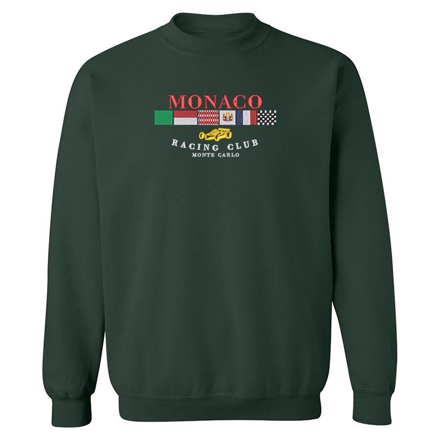 crewneck vert forĂȘt monaco course formule 1