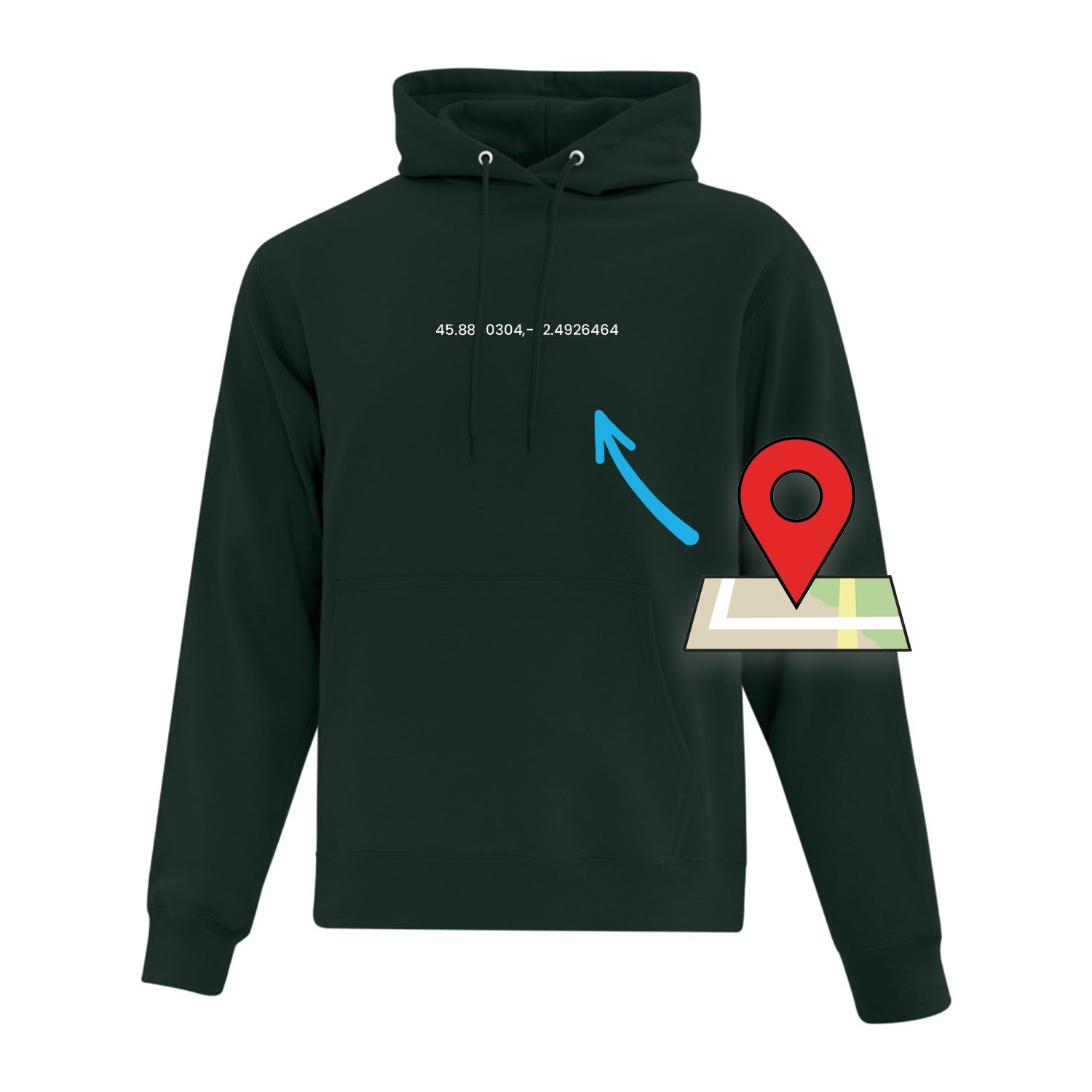 Personalized Hoodie with Coordinate Embroidery Brodame