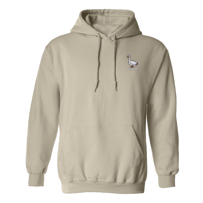 hoodie beige silly goose avec oie brodée