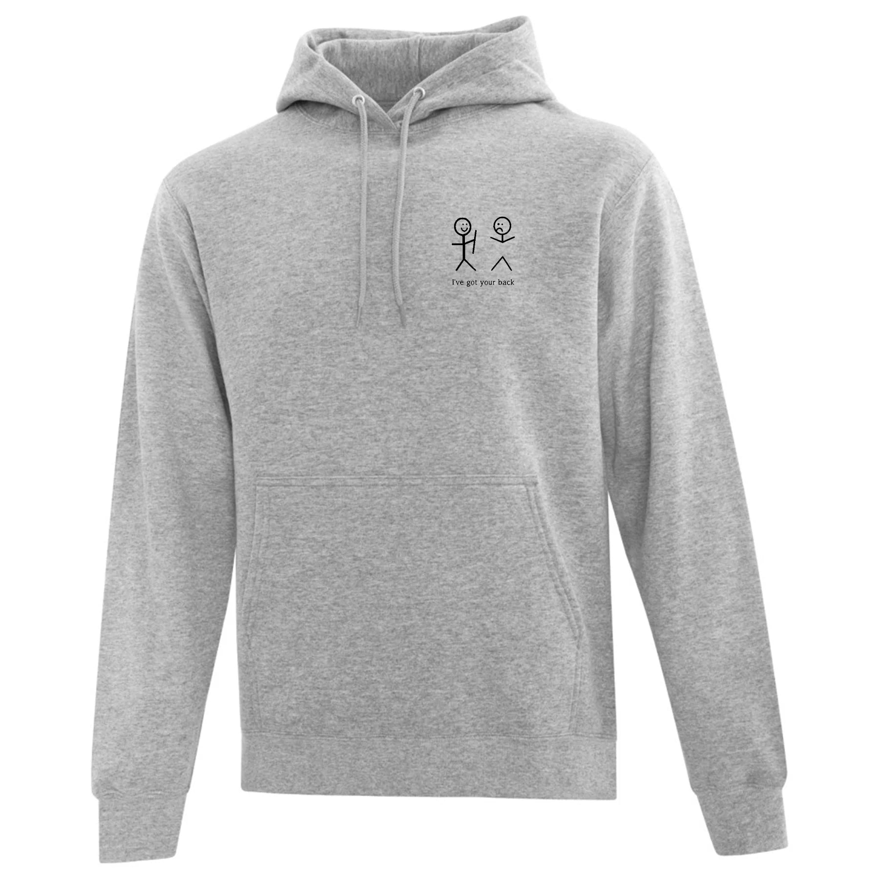 Hoodie gris pâle I got your back avec bonhommes allumettes
