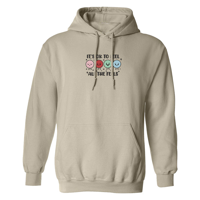 hoodie beige feel all the feels emotions sentiments brodés emoticones