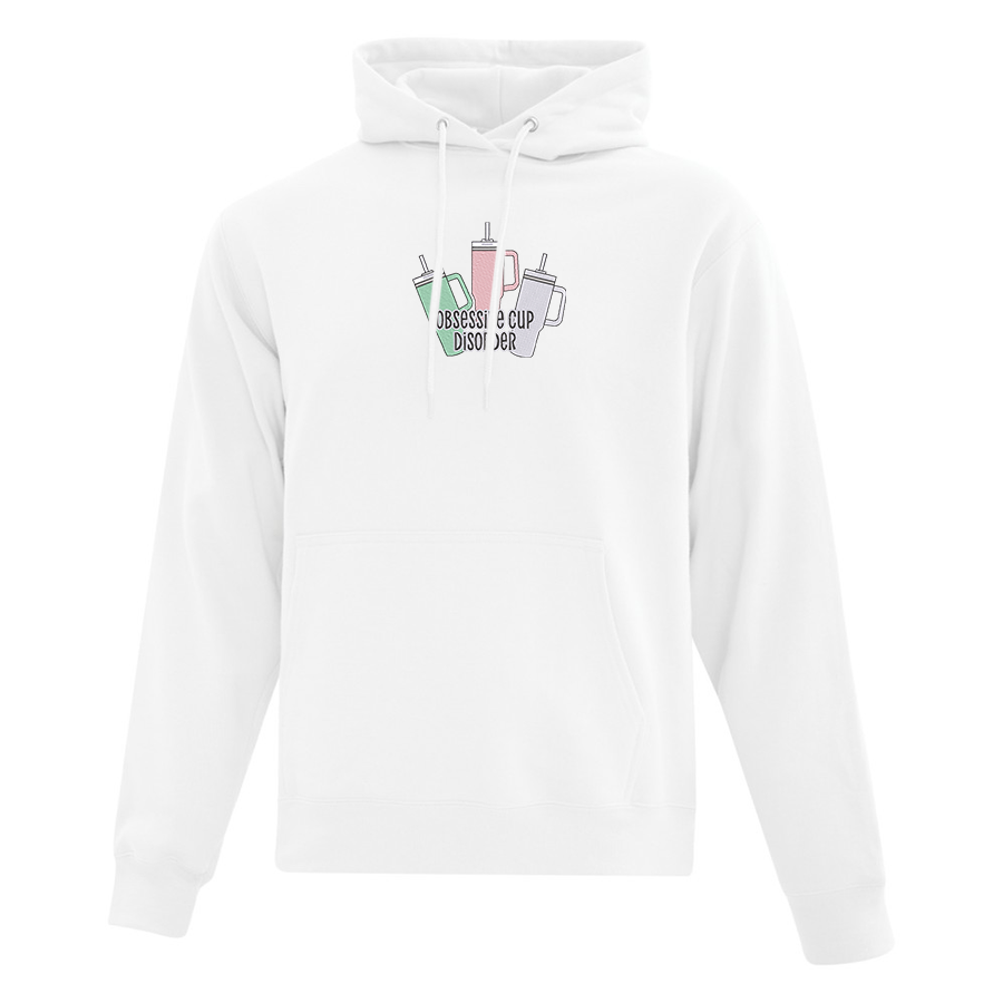 hoodie blanc avec une broderie collectionneur de tasses stanley bouteilles isothermes