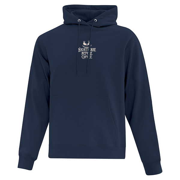 hoodie bleu marin avec broderie nightmare before coffee jack skellington