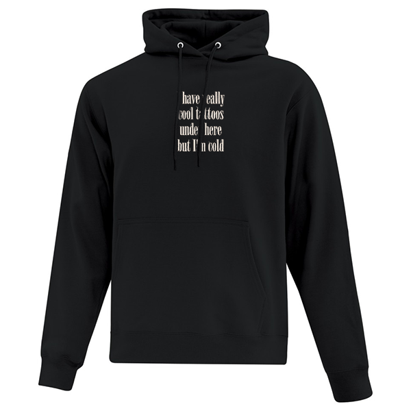 hoodie noir brodé cool tattoos