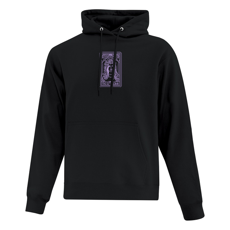 hoodie noir the empress brodé carte de tarot lana