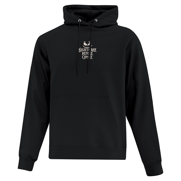 hoodie noir avec broderie nightmare before coffee jack skellington