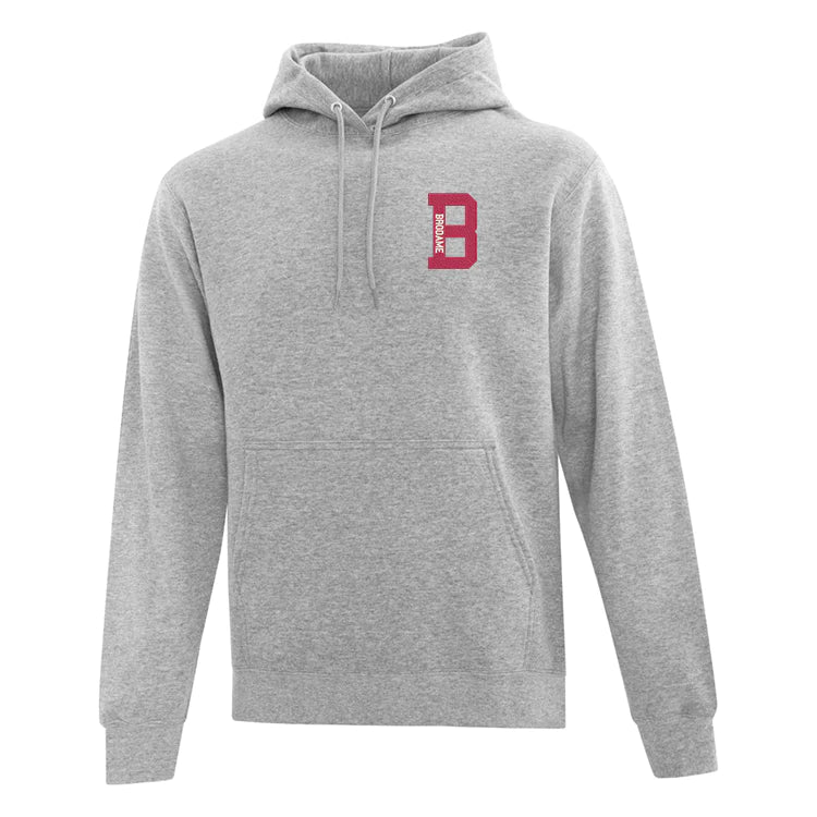 hoodie gris pâle brodame varsity brodé old school vintage