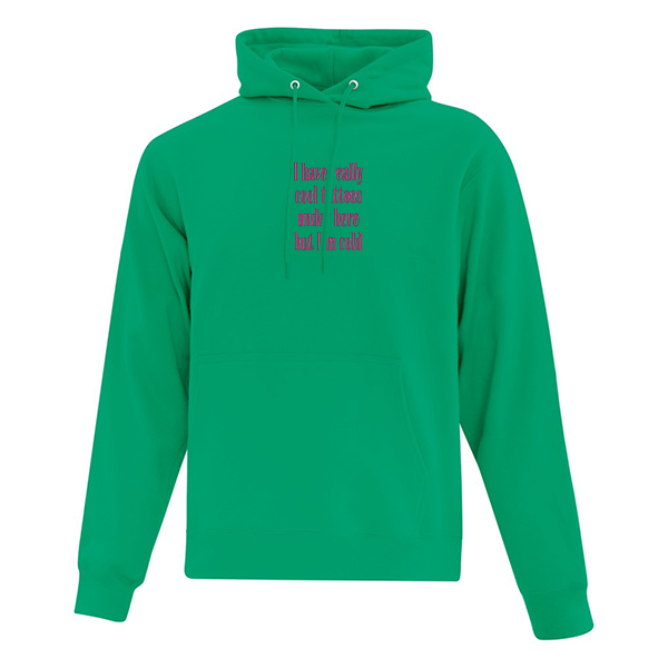 hoodie vert kelly brodé cool tattoos