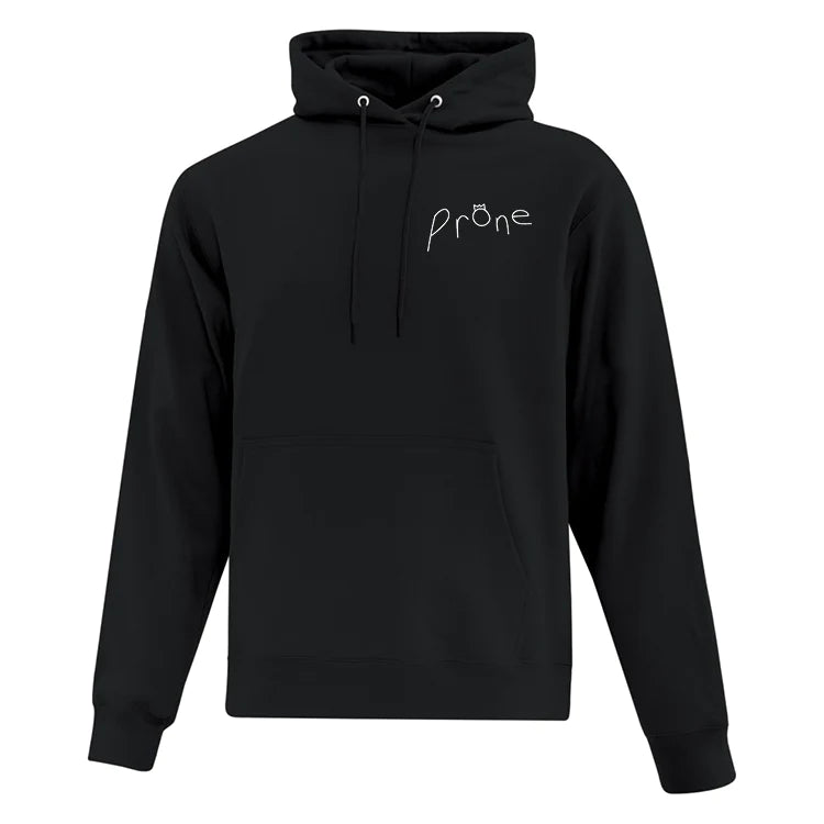 hoodie noir prone logo classic compagnie québécoise
