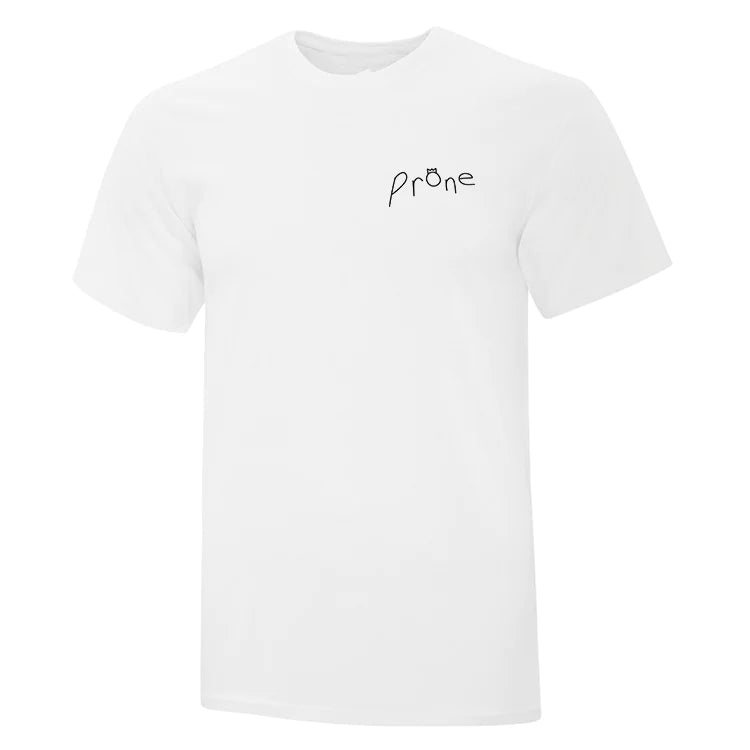 t-shirt blanc prone logo classique entreprise quebecoise
