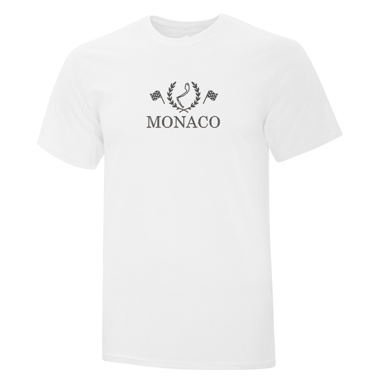 t-shirt blanc circuit course monaco formule 1